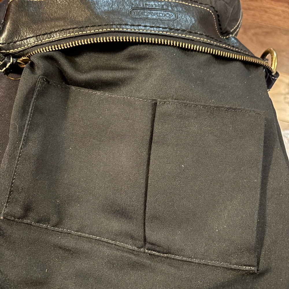 Coach VINTAGE Y2K E065-10402 Swingpack Crossbody Black Jacquard/Leather Trim GUC - Picture 14 of 15
